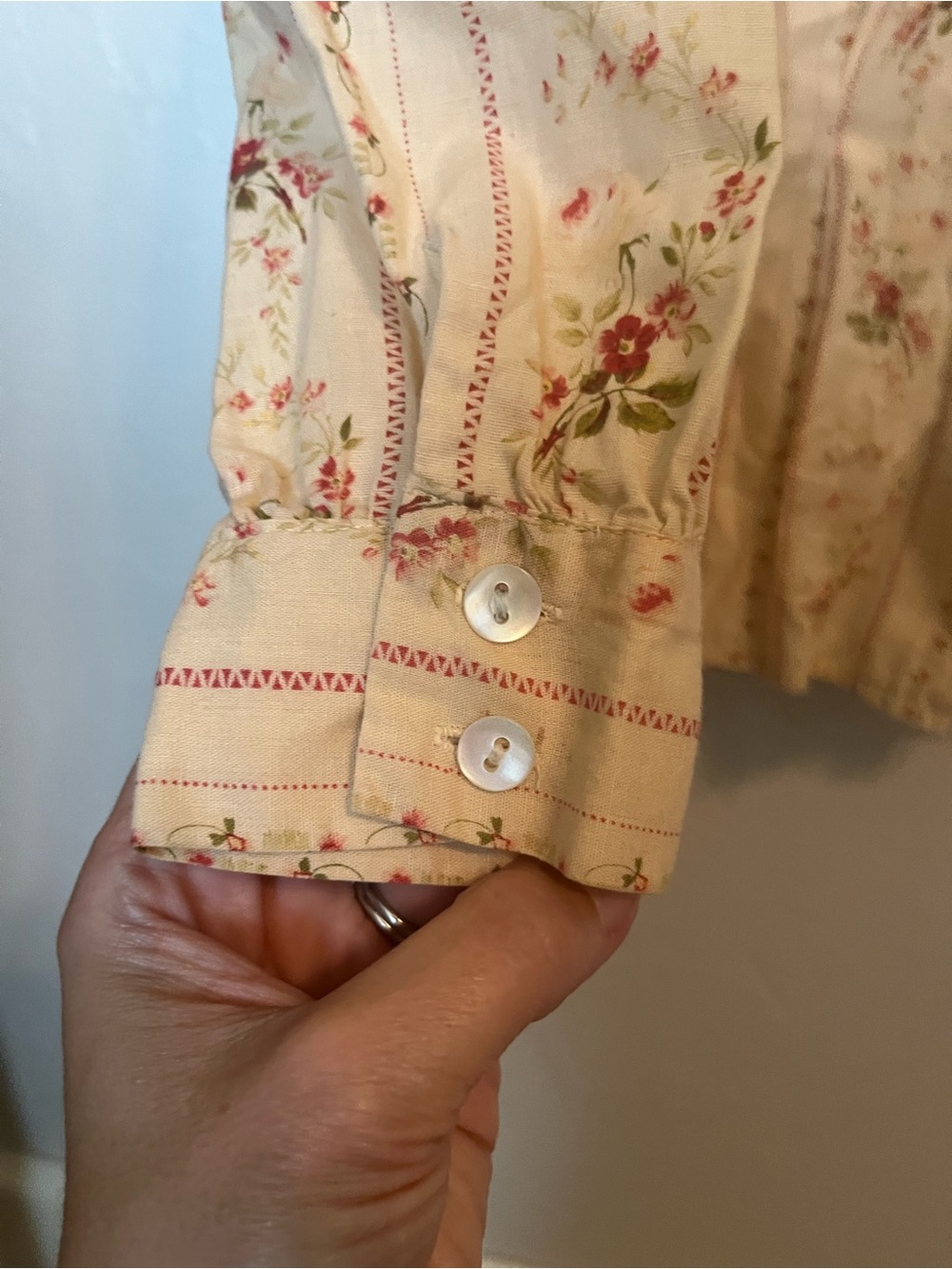 Ralph Lauren Country Vintage Prairie 2pc Set Button Down Shirt Ankle Skirt Sz 4 - Picture 6 of 14